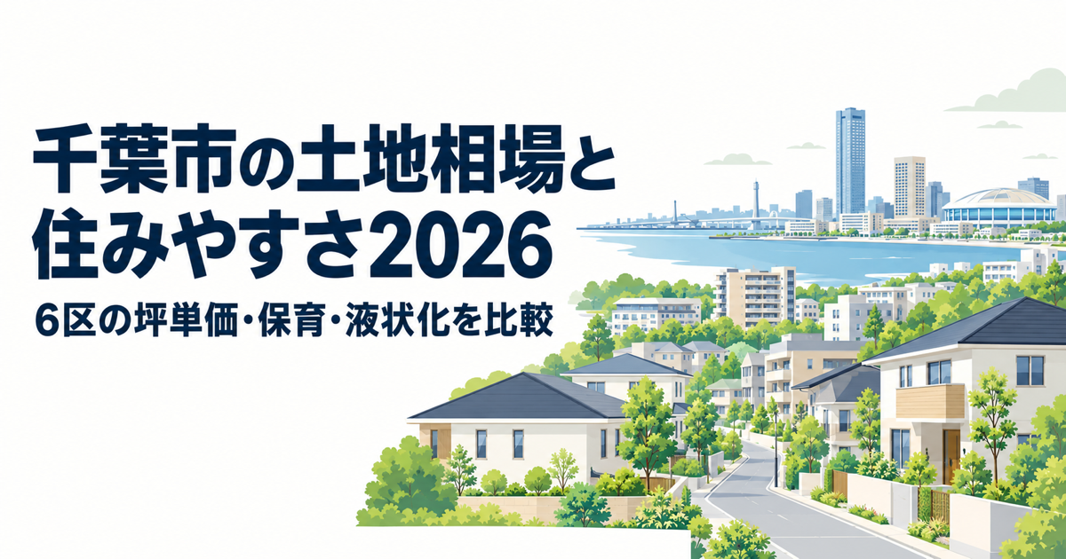 千葉市の土地相場と住みやすさ2026